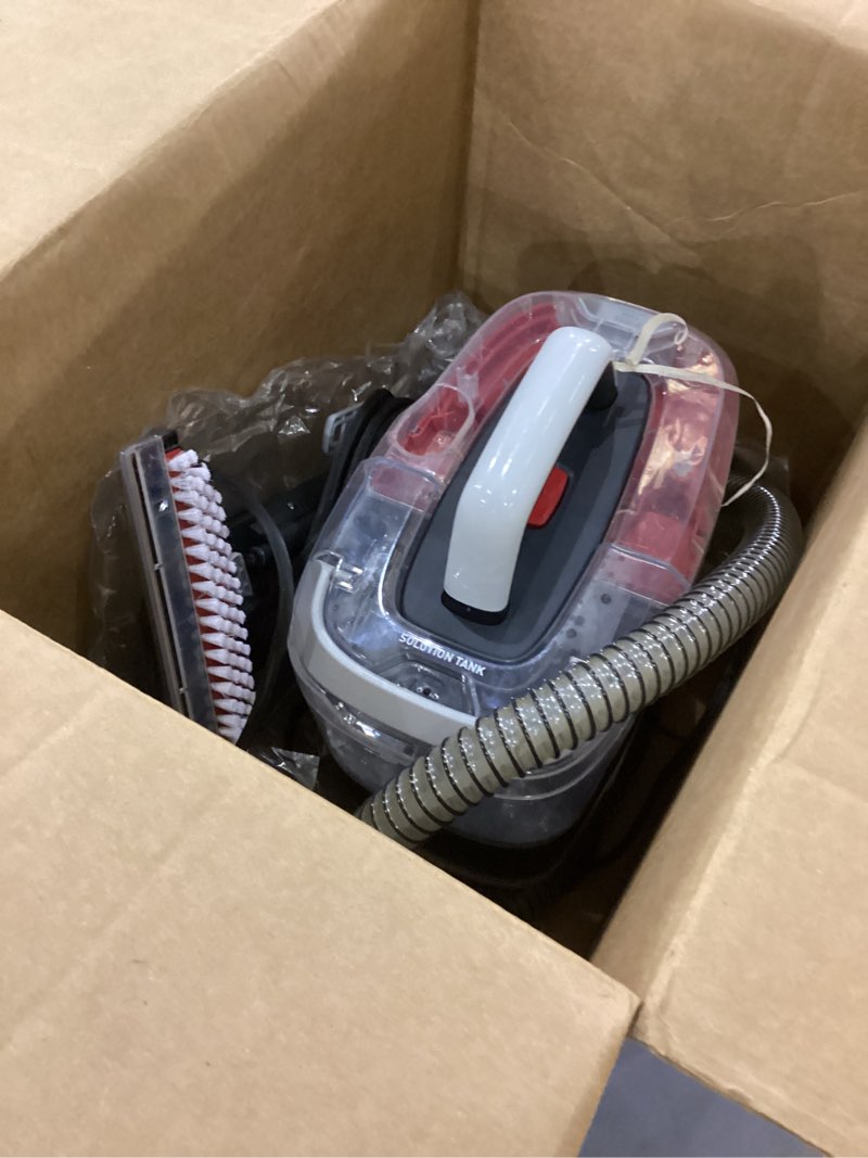 Condition photo showing Good Condition for Hoover CleanSlate Plus Portable Carpet + Upholstery Spot Cleaner Machine, Powerful Suction with Versatile Tools, Pet Stain Remover, Car and Auto Detailer, Pair with Hoover Carpet Cleaner Solution