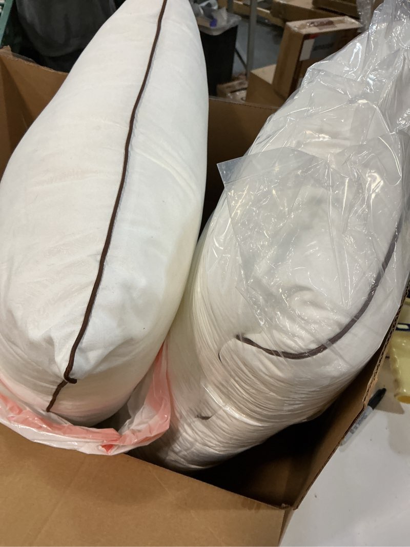 Condition photo showing Good Condition for JOLLYVOGUE Pillows Queen Size Set of 2 for Sleeping, Soft and Supportive Bed Pillow with Down Alternative Filling for Side and Back Sleepers, Hotel Collection 01 - Classic Design Queen (Pack of 2)