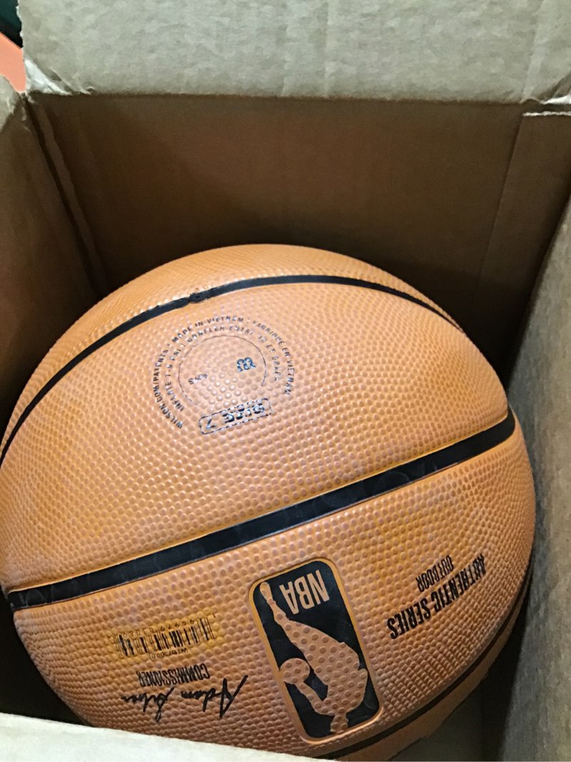 Condition photo showing New/Like New for WILSON NBA Authentic Series Outdoor Basketballs Size 6 - 28.5"