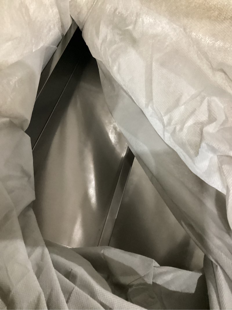 Condition photo showing Good Condition for shower niche, 16"x20" no tile needed, the insert storage rectangle double shower shelf is easy to install, stainless steel, black grey