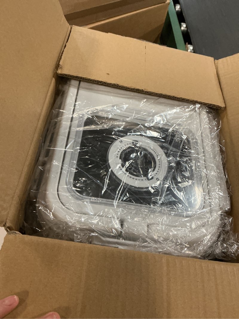 Condition photo showing Good Condition for 20Lbs Airtight Rice Container with Flip Lid, Stainless Steel Food Storage Container with Date Tracker, Measuring Cup and Spoon, 10L Portable Kitchen Pantry Bin for Flour Grain Sugar - Silver 10L Silver