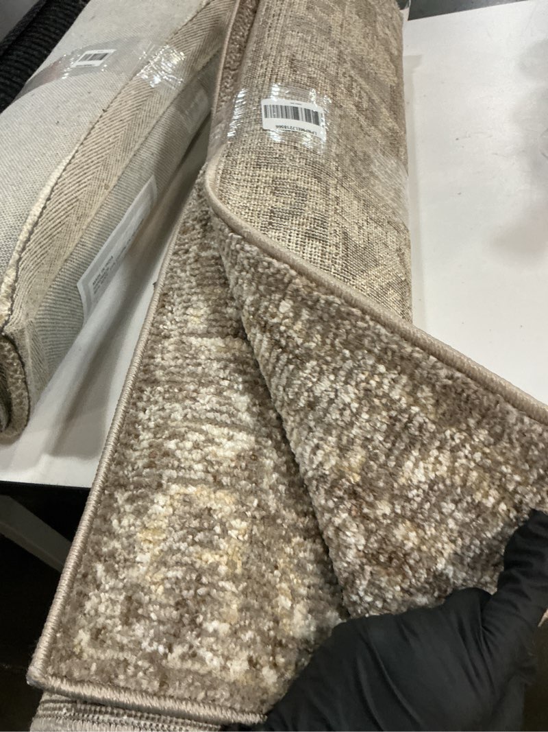Condition photo showing Good Condition for Loloi Chris Loves Julia Louisa Collection LOI-03 Taupe/Ivory 2'-7" x 8'-0", .38" Pile Height, Runner Rug Taupe / Ivory 2'7" x 8' (Rectangular)