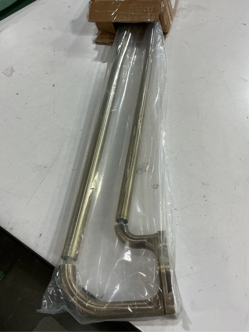 Condition photo showing Good Condition for anqiue bronze double curtain rods for windows 36-72 inch,heavy duty double curtain rod with aluminum finial and bracket,adjustable curved double window rods for blackout or room darkening panel anqiue bronze 36-72"