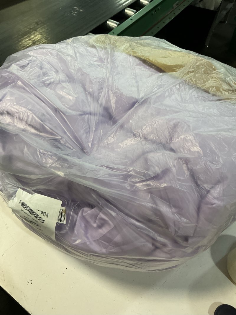 Condition photo showing As Is for rosgonia lavender comforter set queen, 3pcs(1 boho purple comforter & 2 pillowcases) all season soft bedding lightweight bedspread blanket quilt queen comforter 90"x90" lavendar