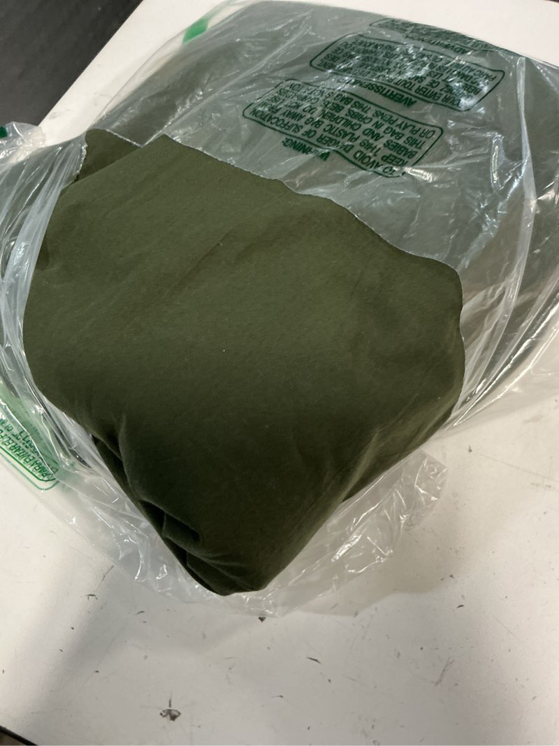 Condition photo showing Good Condition for BESTOUCH Duvet Cover Set 100% Washed Cotton Linen Feel Super Soft Comfortable Chic Lightweight 3 PCs Home Bedding Set Solid Olive Green Oversized King Olive Green (No Comforter) Oversized King (120" x 98")