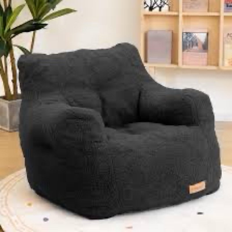Cvortll Bean Bag Chair with Filler, Bean Bag Sofa with Tufted Soft Stuffed Filling, Fluffy and Lazy 