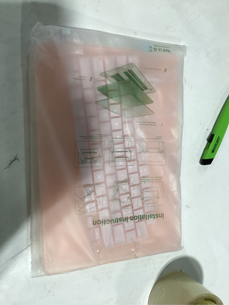 Condition photo showing New/Like New for eoocoo case compatible with macbook air 13 inch m5 2026-2022 release m4 m3 m2 a3449 a3240 a3113 a2681, glitter hard shell&keyboard skin cover&screen protector for mac air 13.6 inch, sparkly baby pink glitter baby pink