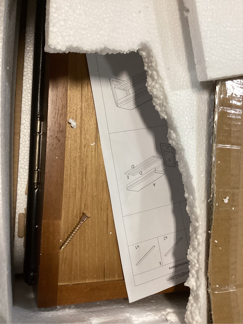 Condition photo showing As Is for latifolia Solid Wood Bench, Entryway Shoe Bench with Cushion, Flip-Open Storage Compartment, 2-Tier Shoe Organizer(Black,39.70''L) Black 39.37''L