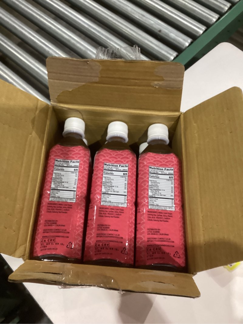 Condition photo showing New/Like New for LITTLE JASMINE Lychee Oolong Tea, 16.9 Fl Oz (Pack of 12)