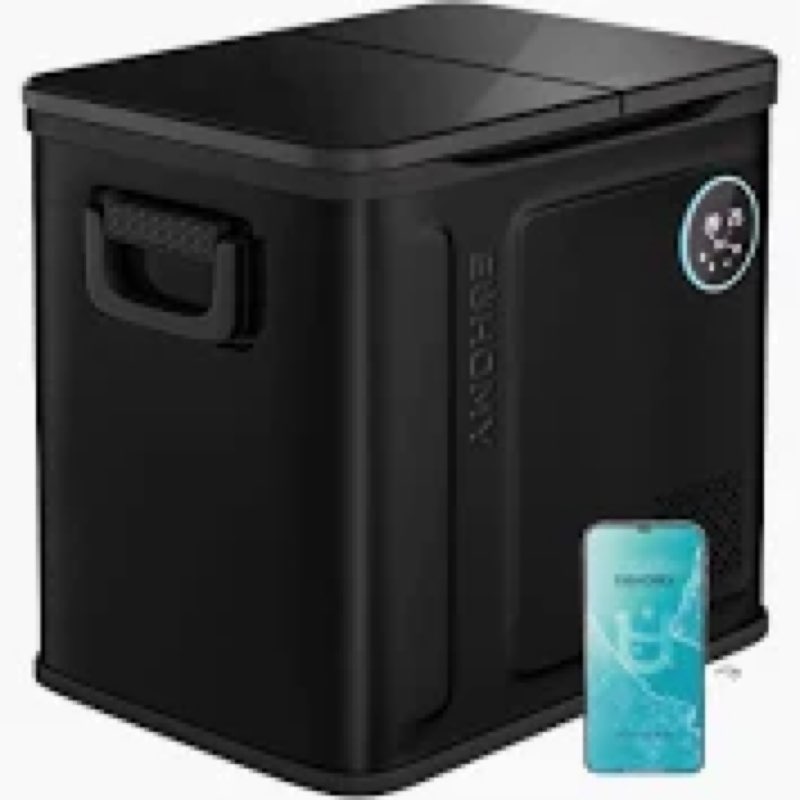 euhomy 12 volt refrigerator, 58qt dual zone electric cooler app control, car refrigerator with 12/24
