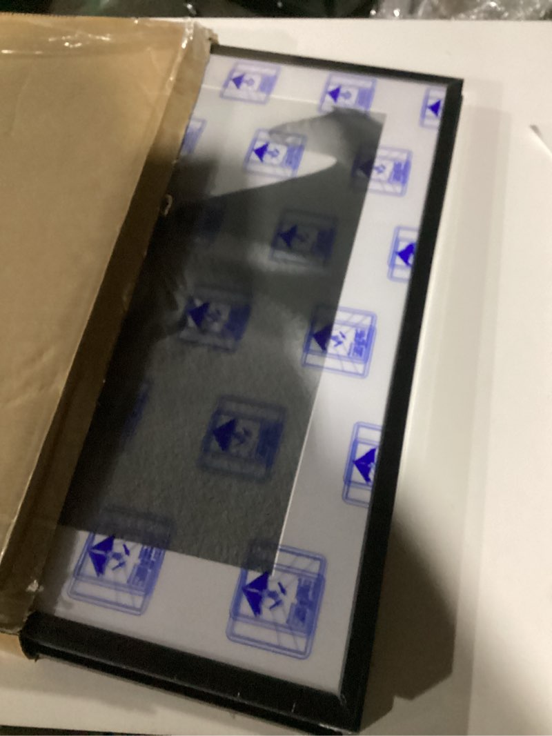 Condition photo showing Good Condition for Americanflat 17x23 Picture Frame with Polished Plexiglass - Set of 2 - Use as 13x19 Frame with Mat or Display 17x23 Photo Without Mat - Galleria Collection - Picture Frames for Wall Display - Black Black 17x23