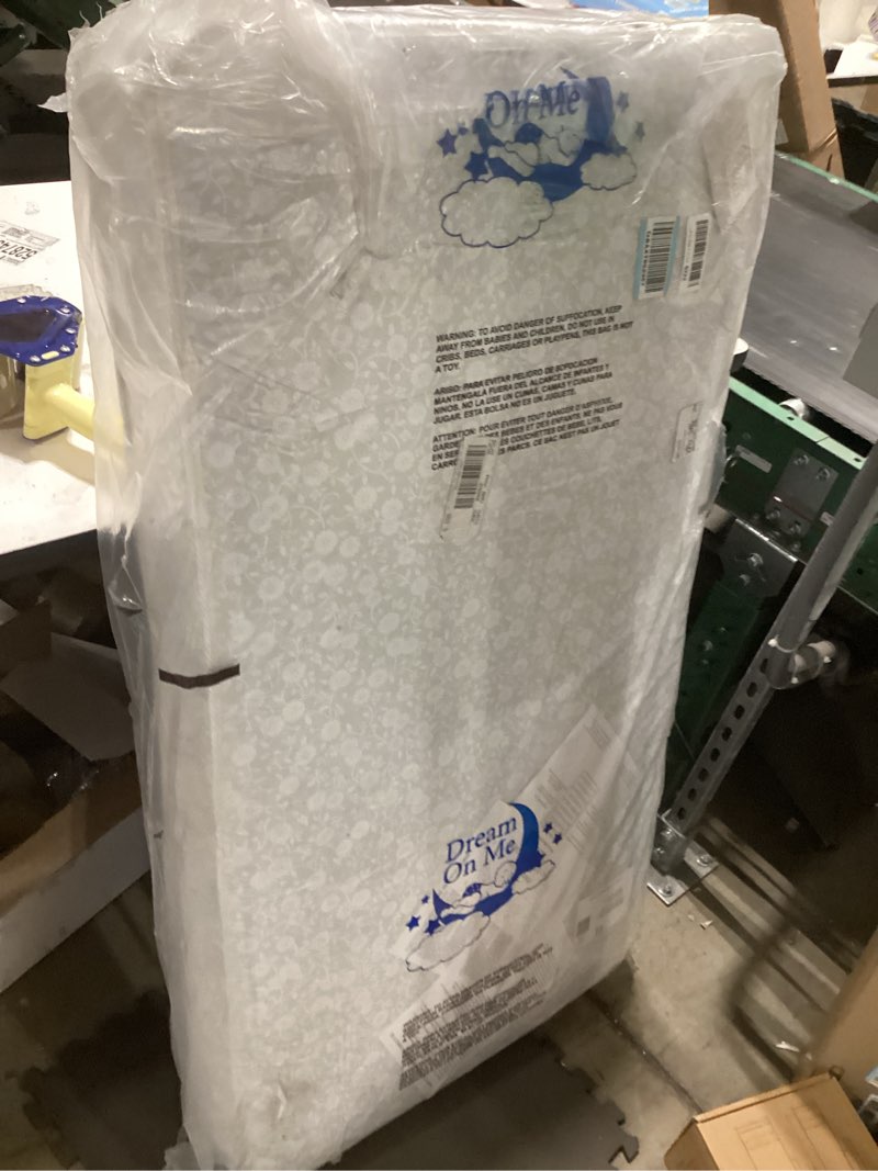 Condition photo showing Good Condition for dream on me nap nest crib and toddler mattress, dual-sided - infants & toddlers, waterproof 5” mattress with 88 interwoven coils, 75% recycled fiber, greenguard gold & bsa certified – daisy dreams daisy dreams crib