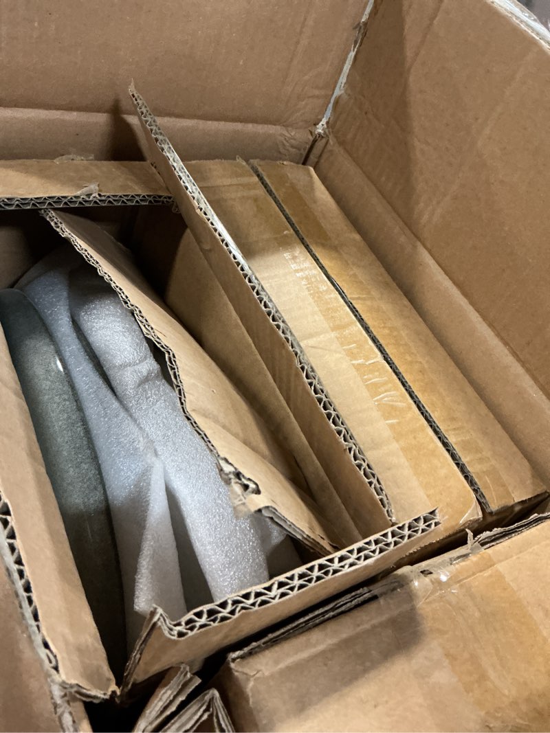 Condition photo showing Good Condition for vancasso anya 18 pieces plates and bowls set, stone grey dinnerware sets, reactive glaze dishes set for 6, ceramic dishware sets kitchen dinner set, microwave & dishwasher safe stone gray 18 pcs (set for 6)