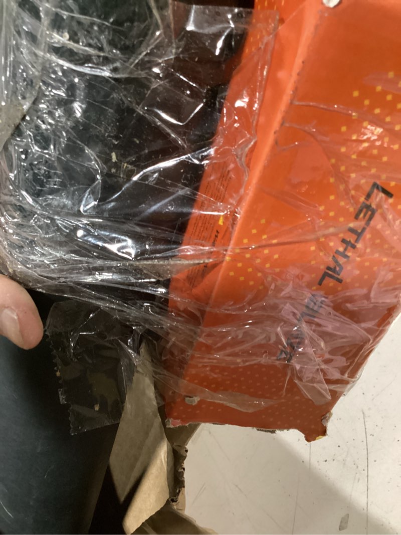 Condition photo showing Good Condition for kastking lethal blaze twin-tip fishing rod and reel combo, spinning & baitcaster combo, flame pattern design, im6 graphite 2pc rod with backup tip section, stainless-steel guides, eva handle cast-7'4" h-right handed (2pcs+ extra tip)