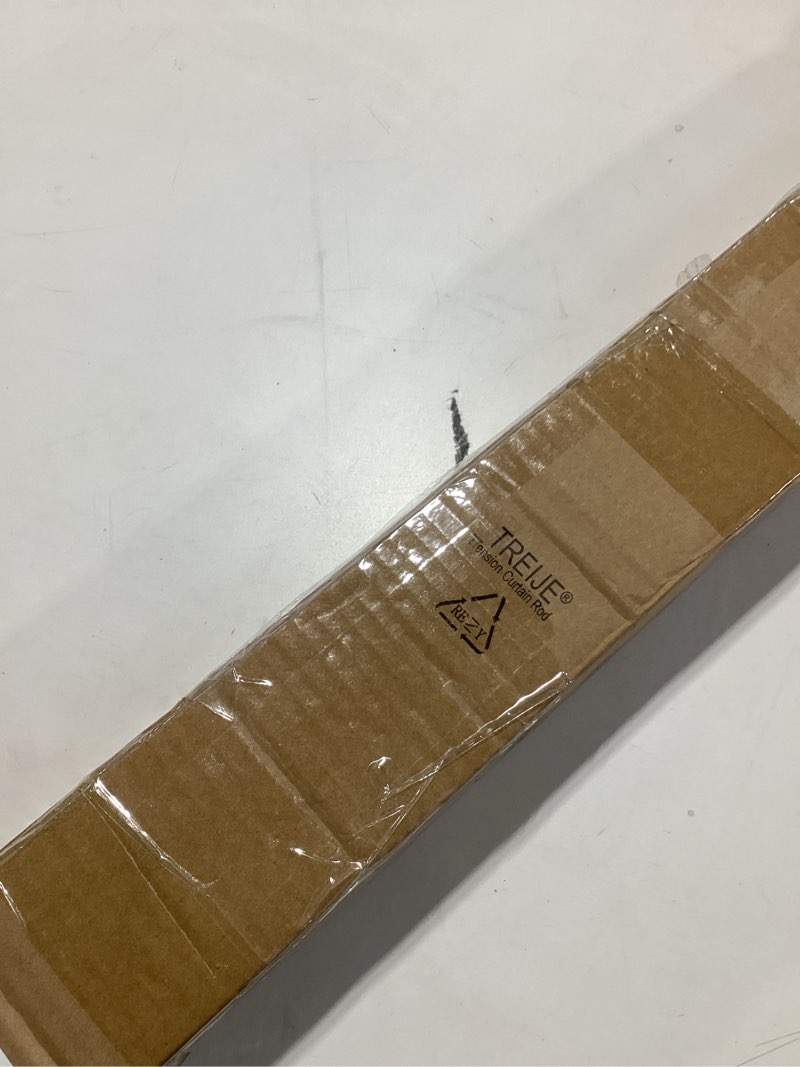 Condition photo showing New/Like New for Tension Rod 51-145Inch, Extra Long Curtain Rod No Drilling for Window or Bathroom, Outdoor Curtain Rods for Patio, Easy to Install, Never Rust, Rod Diameter 1.26 Inches-White White 51''-145''