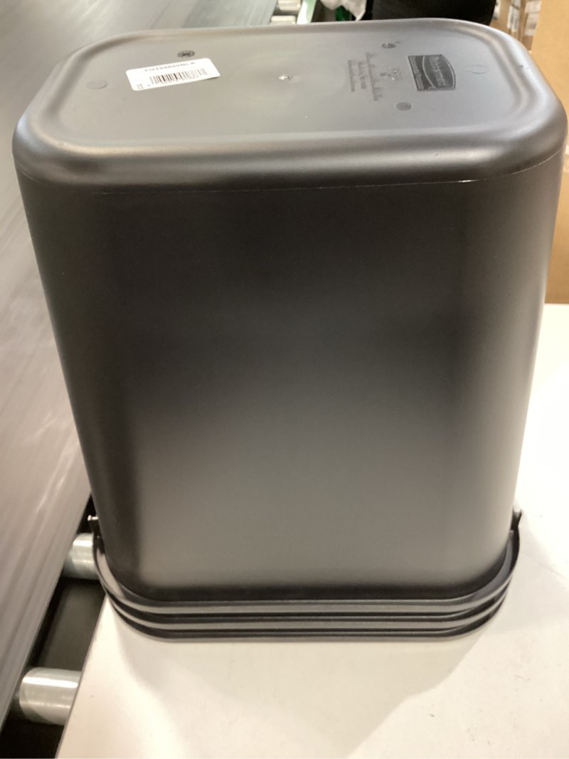 Condition photo showing New/Like New for rubbermaid commercial products 3 pack  resin wastebasket/trash can, 7-gallon/28-quart, black, plastic, for bedroom/bathroom/office, fits under desk/sink/cabinet 7 gallons black 1