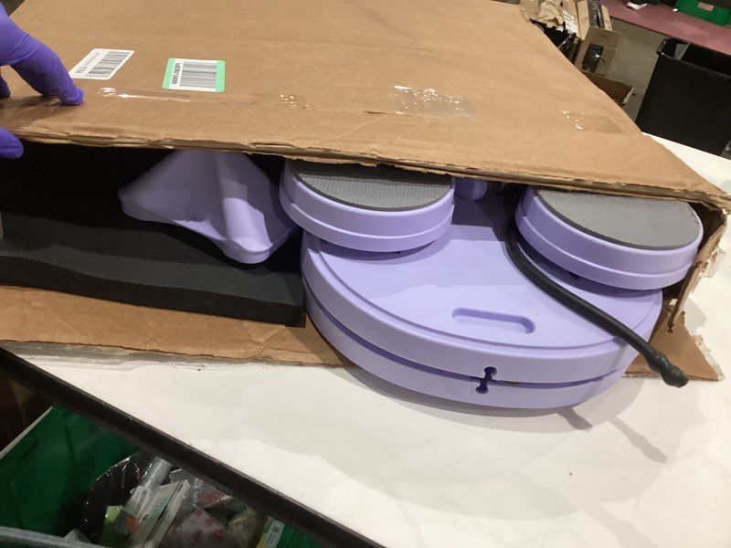 Condition photo showing As Is for Pilates Board,Foldable Pilates Reformer Equipment with Timer, Multi-Purpose Portable Pilates Reformer Machine Home Pilates Kit for Home Workout,Fitness,Exercise,Abs Purple