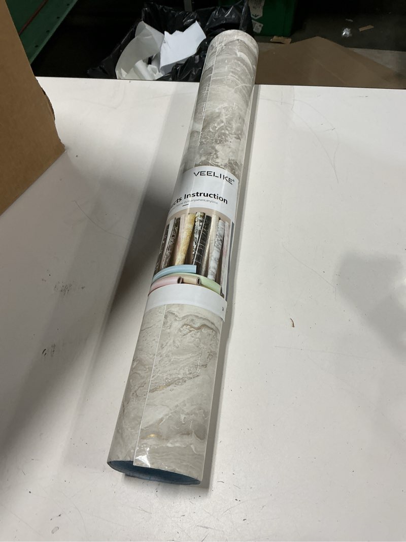 Condition photo showing Good Condition for ( similar) Glossy Green Marble Contact Paper for Countertops Gold Green Marble Wallpaper Peel and Stick Countertops Waterproof Countertop Contact Paper for Tables Cabinets Kitchen Walls Desk 17.7\"x120\" 17.7\" x 120\" 1.