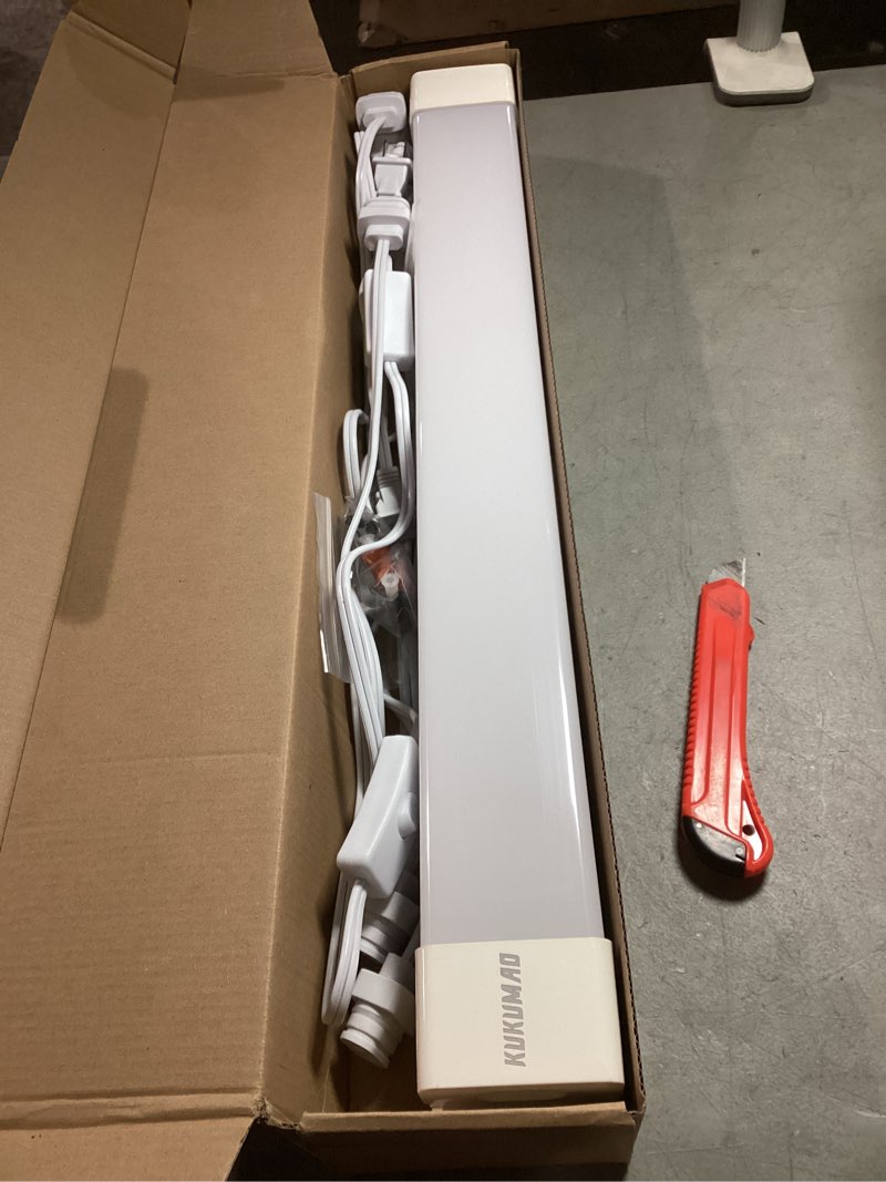 Condition photo showing Good Condition for 2 pack plug in light, 4ft led shop light, ip66 waterproof and linkable led tube light, 36w with plug in cord, 5000k led ceiling/closet lights, 4000lm led under cabinet for room garage...