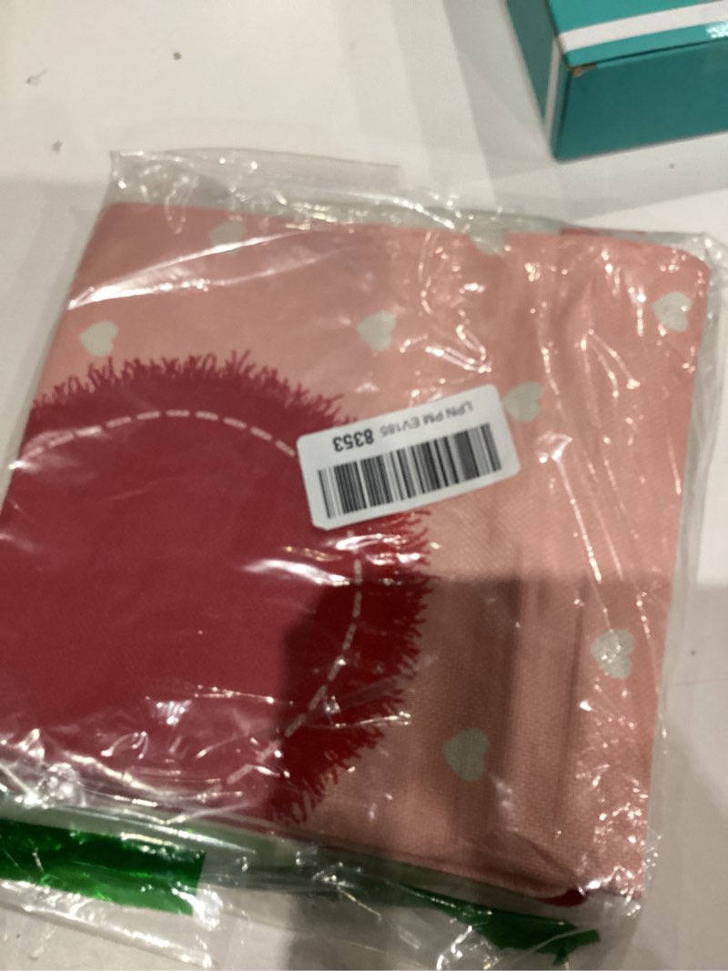 Condition photo showing Good Condition for GEEORY Valentine's Day Hello Valentine Hugs & Kisses Throw Pillow Covers 18x18 Inch Set of 4, Red Heart XOXO Striped Decorative Farmhouse Wedding Cushion Cases for Home Decoration (Pink) G659-18 Pink 18" x 18" (Pack of 4)