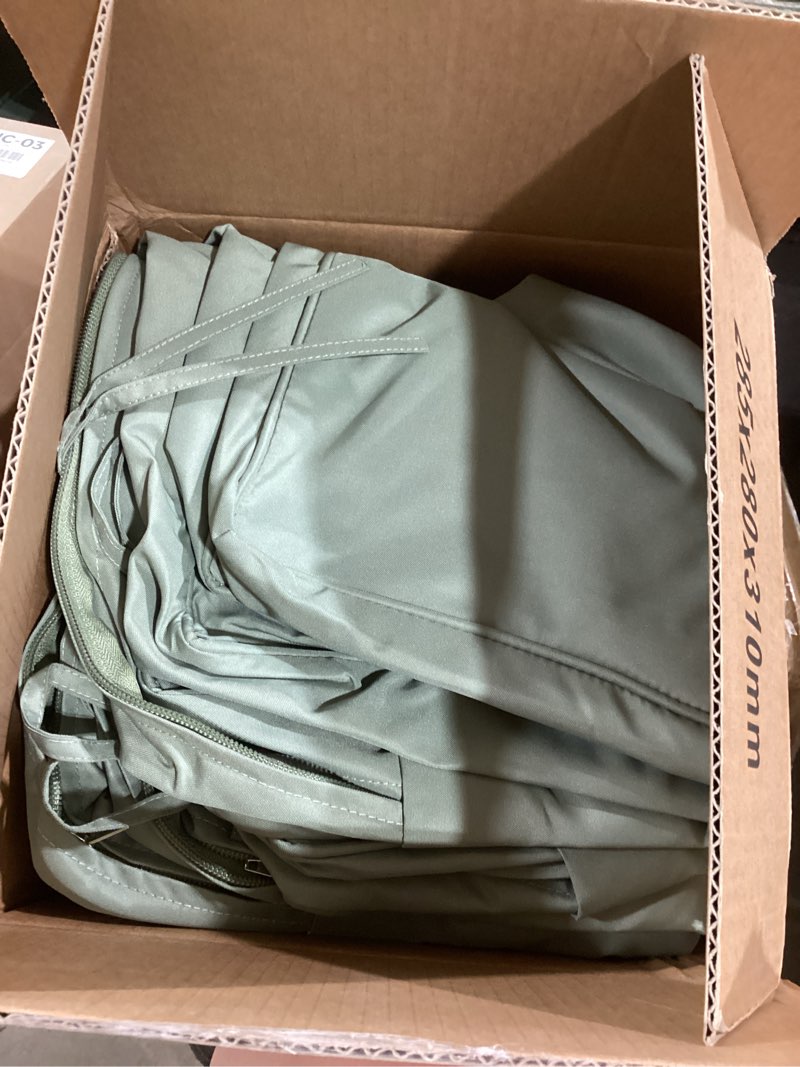 Condition photo showing Good Condition for 4 pack outdoor chair cushions 19 x 19 inch water resistant patio chair cushions with tie 3 year color fastness thick outdoor seat cushion for garden lawn patio furniture sage green 19*19*3 inch (square) sage green 4