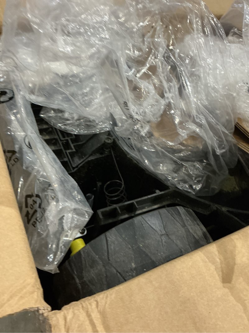 Condition photo showing New/Like New for 40v cordless lawn mower, 17-inch walk behind lawnmower with 2 x 20v 4.0ah battery, brushless motor, 6 cutting heights, 50l grass bag, for garden/patio/yard/lawn