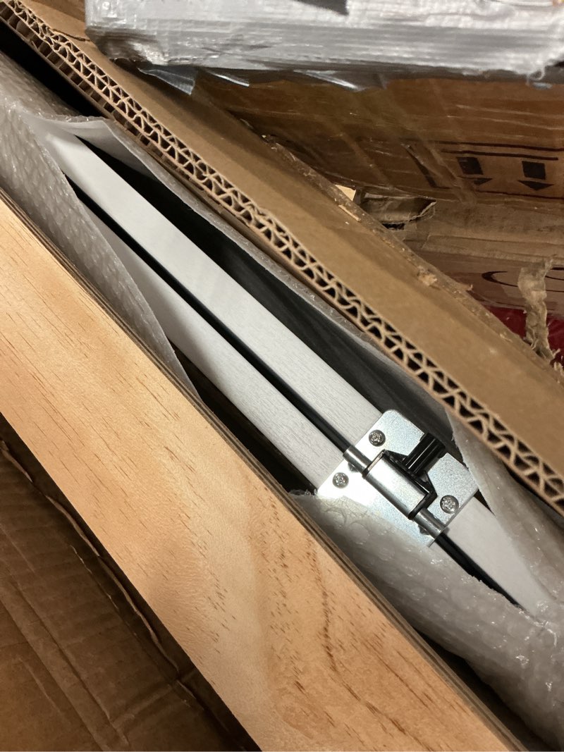 Condition photo showing Good Condition for Bifold Doors for 30"x 80" Opening, 3-Lite Tempered Frosted Glass Bifold Closet Doors wit Hardware Kit, Pre-Assembled CARB P2 MDF Panel for Pantry/Laundry/Closet with PVC Surface, White 30" x 80 1/4"-80 3/4" White