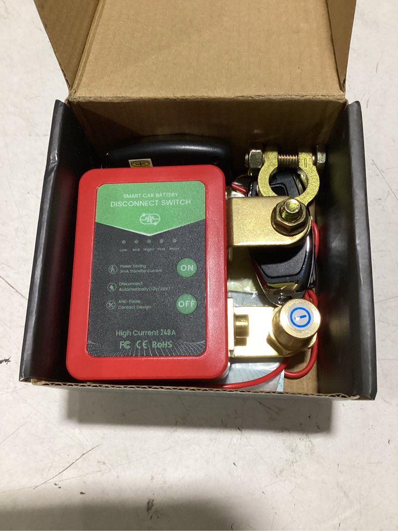Condition photo showing Good Condition for kill switch for car - 12v remote battery disconnect switch smart voltage car battery kill switch for vehicle, rv, atv, truck, boat(orange)