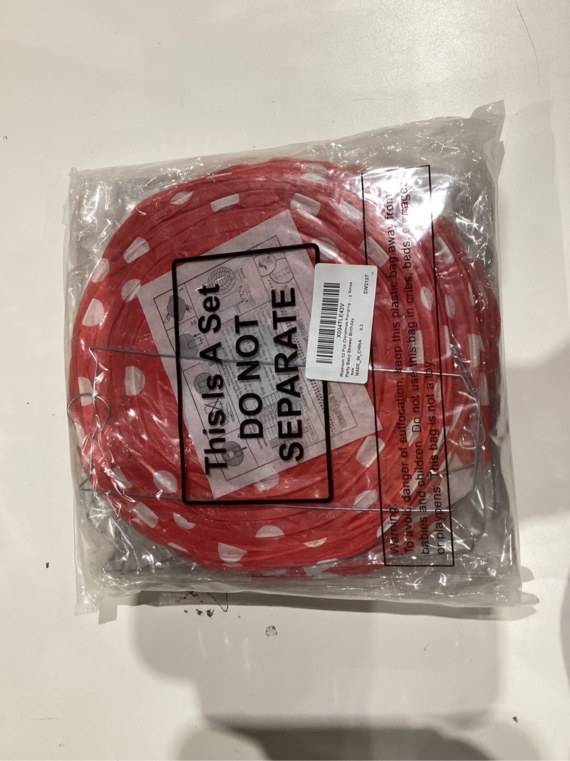 Condition photo showing New/Like New for Riakrum 12 Pcs Chinese New Year Hanging Lanterns 2026 Red Paper Lanterns for Lunar New Year Japanese Hibachi Party Home Decor, Spring Festival Decorations, 8 Inch