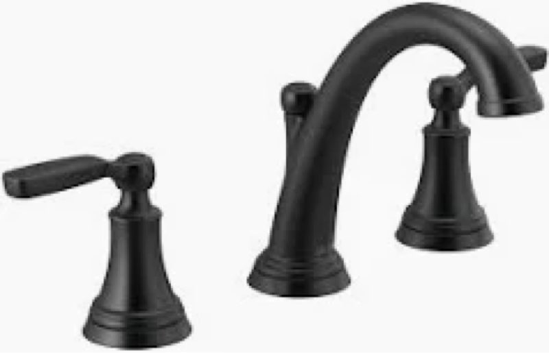 delta woodhurst 1.2 gpm widespread bathroom faucet with pop-up drain assembly