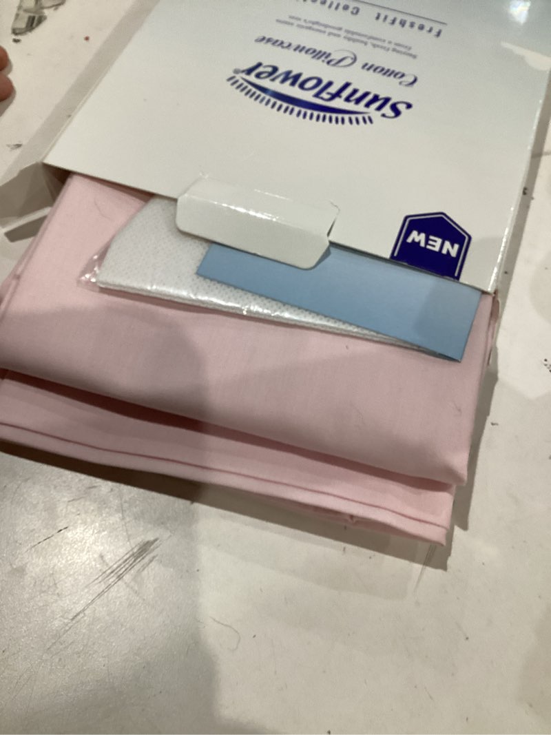 Condition photo showing As Is for sunflower body pillowcase 100% cotton long pillow cover/case envelope closure 1 pack, 20×54 inches light pink, soft and breathable body (20"x54") light pink