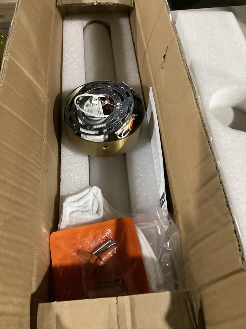 Condition photo showing Good Condition for 14.17in Alabaster Wall Sconces, Natural Marble Wall Light, Modern LED Alabaster Sconces for Living Room Indoor Wall Lamps for Dining Room Stairs Bedroom,Brushed Gold Brushed Gold 1 Pack