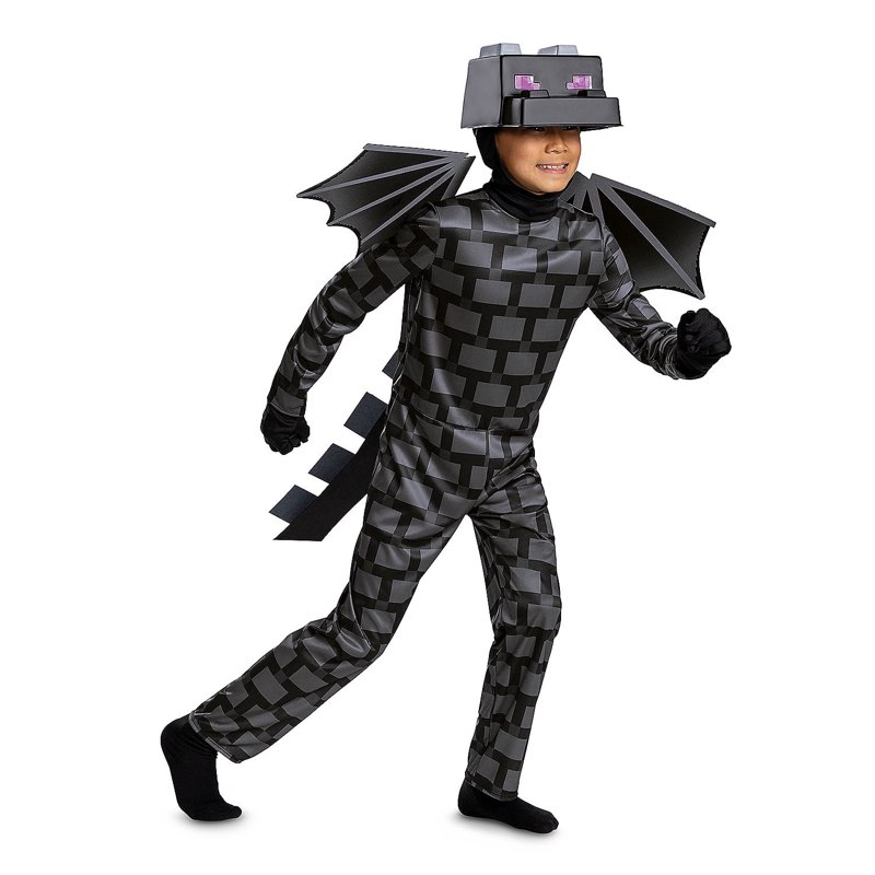 Disguise Ender Dragon Costume, Official Deluxe Minecraft Costume for Kids with Headpiece and Armor, Child Size (4-6)