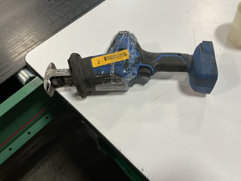 Condition photo showing As Is for kobalt 24-volt variable speed brushless cordless reciprocating saw (battery not included)