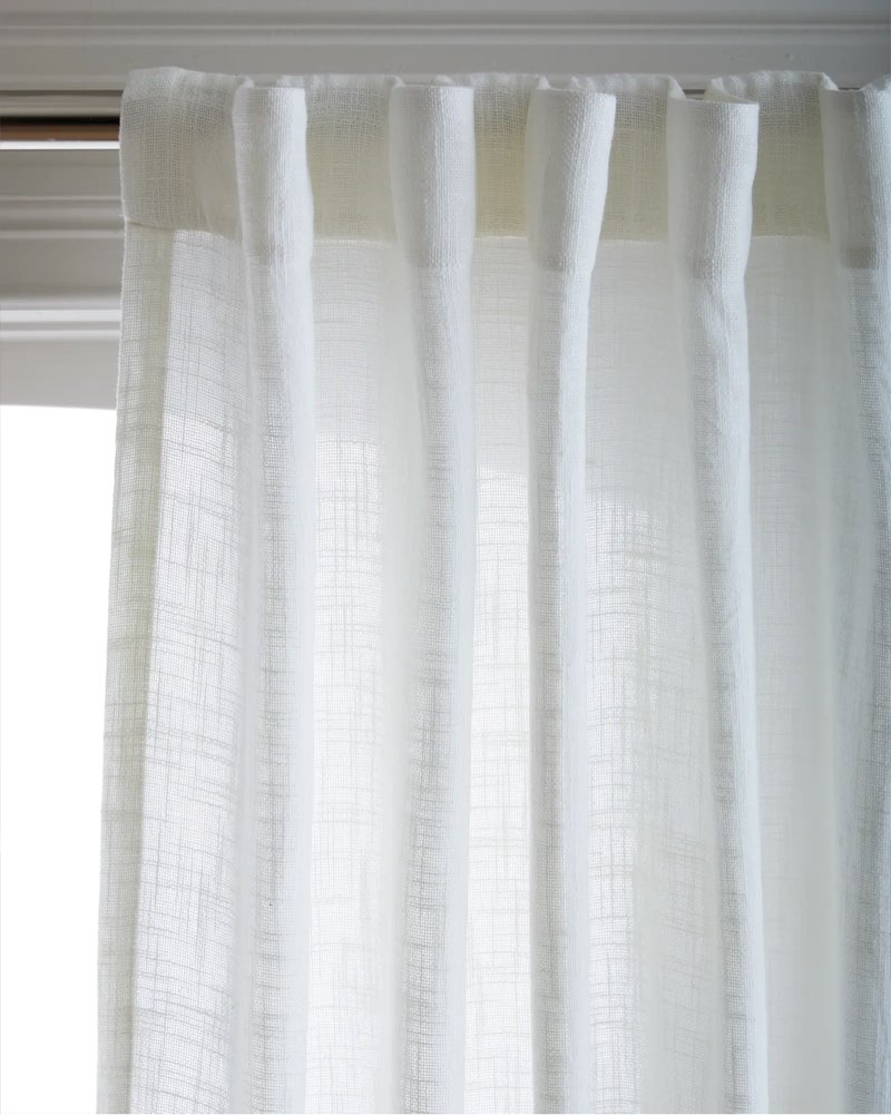 quince cotton sheer curtain ivory 48x96 1pc
