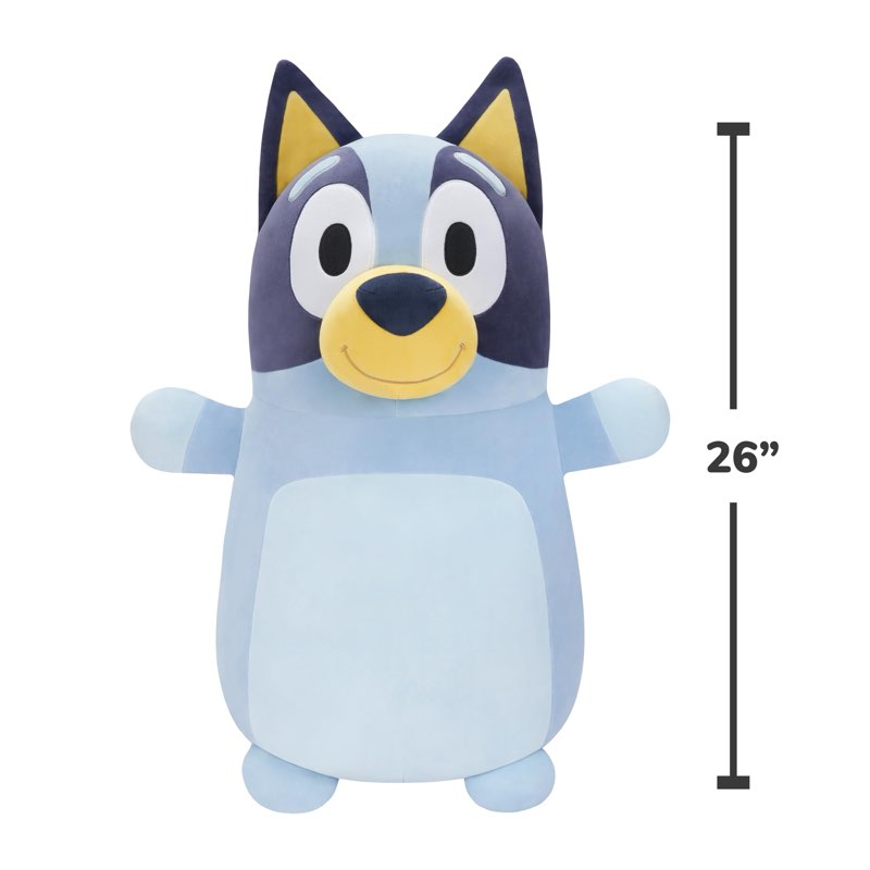 squishmallows original 26in bluey hugmees – ultrasoft official jazwares plush (jumbo)