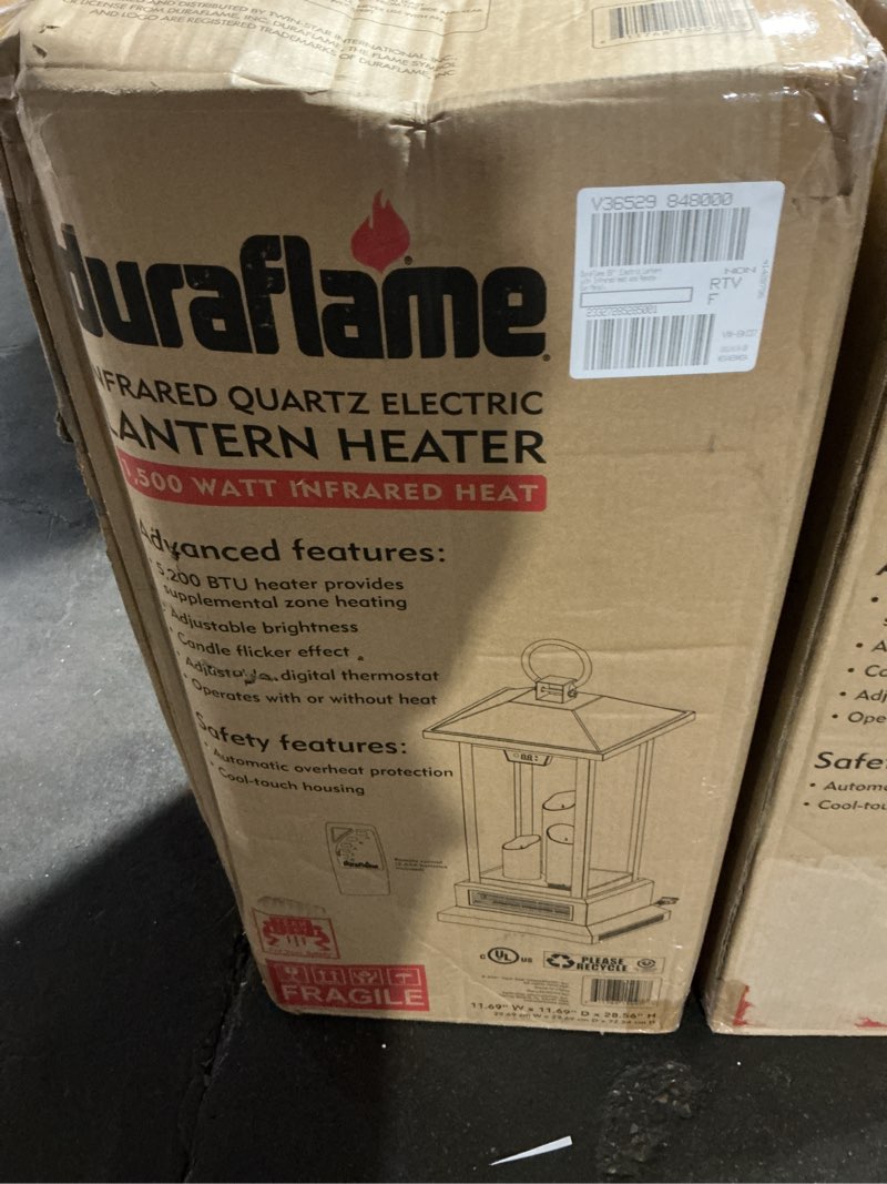 Condition photo showing Good Condition for duraflame Infrared Quartz Electric Lantern Heater - Gun Metal Gray