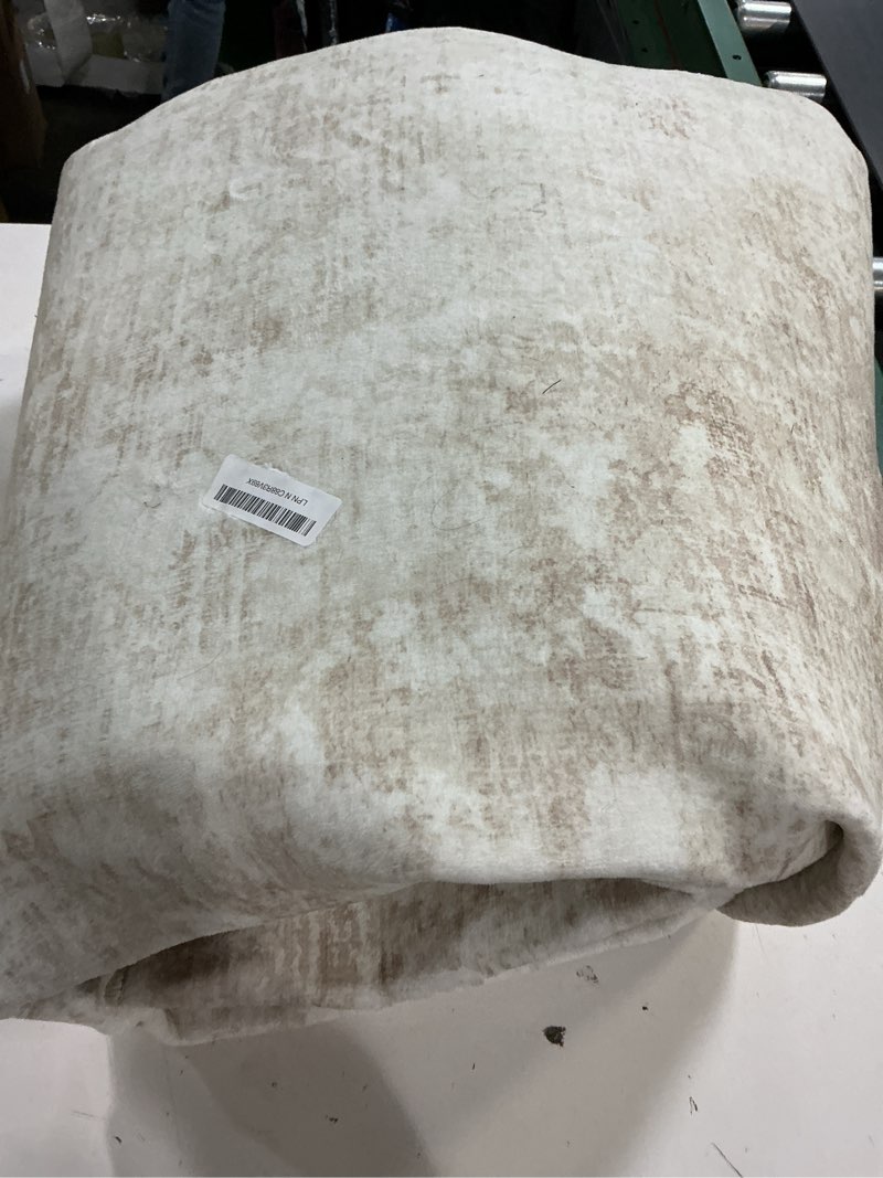 Condition photo showing Good Condition for area rug 8x10 washable rug, vintage boho medallion rugs non-slip soft low pile large distressed rug indoor retro carpet for living room bedroom dining room home office (beige, 8'x10') beige 8' x 10' (rectangular)