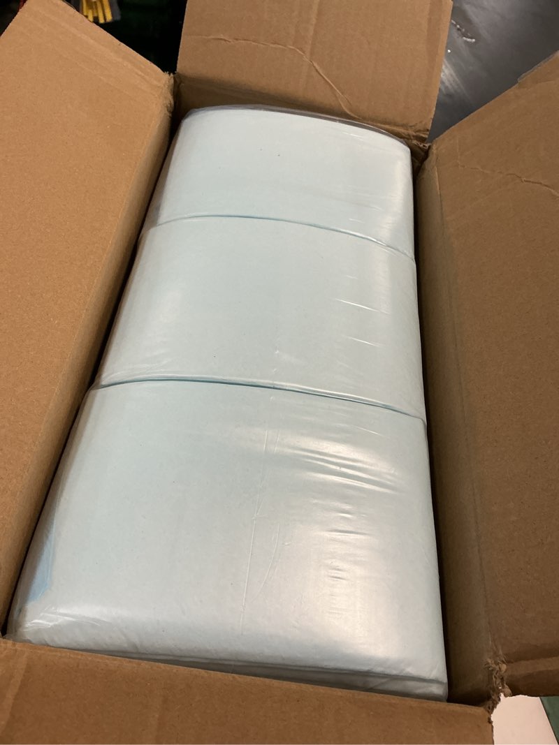 Condition photo showing New/Like New for Amazon Basics Dog and Puppy Pee Pads, 5-Layer Leak-Proof Super Absorbent, Quick-Dry Surface, Potty Training, Regular (22x22"), 150 Count, Blue & White Regular (150 Count)