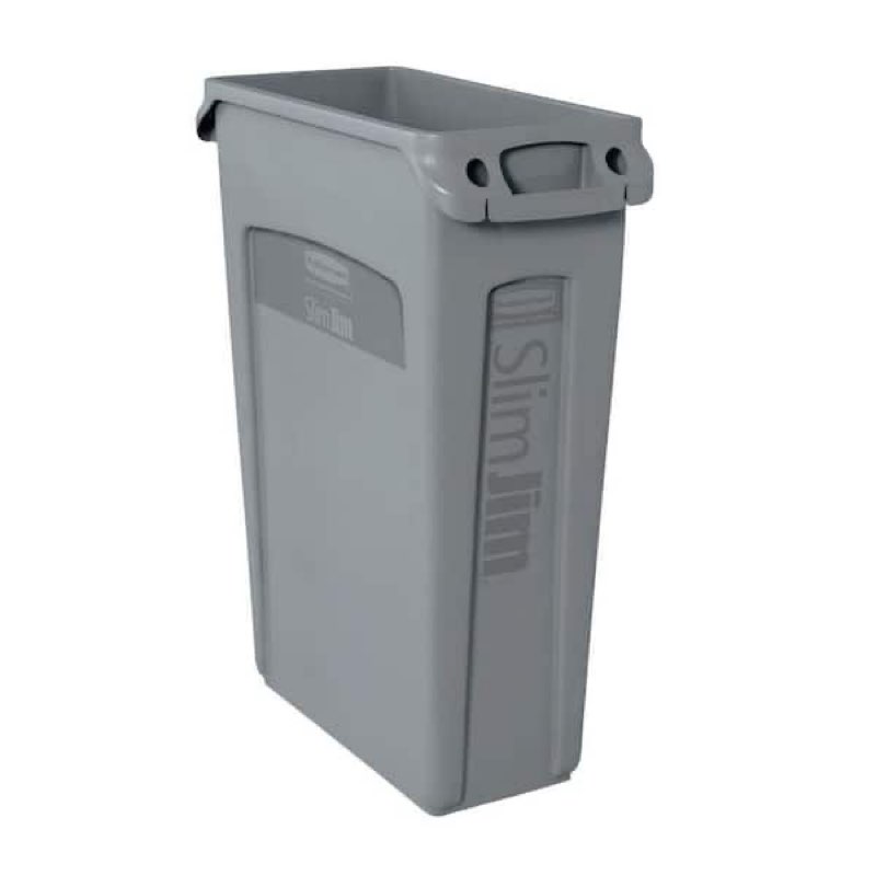 Rubbermaid Commercial Products SLIM JIM Plastic Rectangular Trash/Garbage Can/Bin with Venting Chann