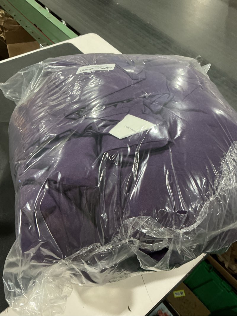 Condition photo showing Good Condition for decroom lightweight full comforter set with 2 pillow sham - 3 pieces set - quilted down alternative comforter/duvet insert for all season - purple - full size full purple