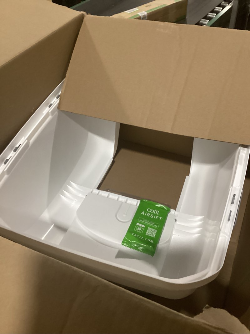 Condition photo showing As Is for Catit Airsift Jumbo Hooded Litter Pan, Warm Gray/White - Privacy and Easy Access for Cleaning - Ideal for Larger or Multiple Cat Households JUST TOP