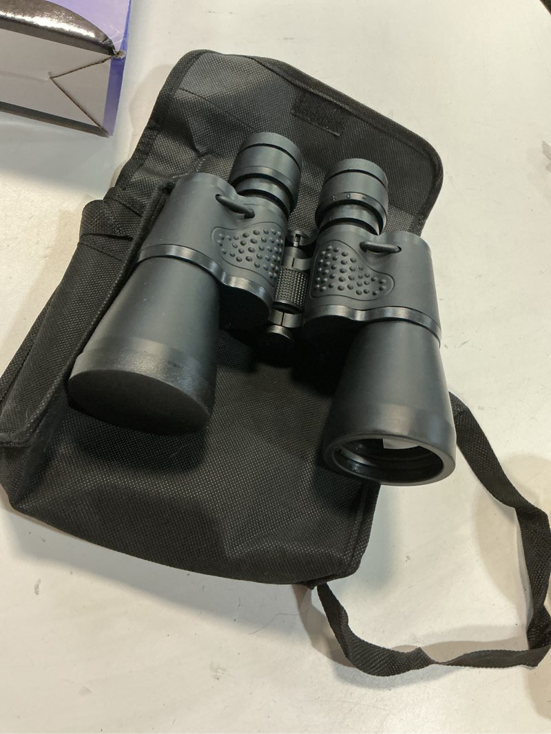 Condition photo showing New/Like New for 20x50 high powered binoculars for adults, clear durable binoculars for bird watching sightseeing wildlife watching travel hunting football games stargazing with carrying case & strap