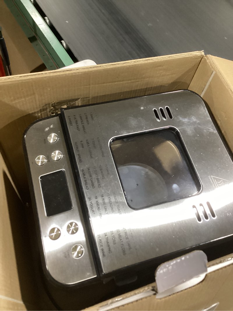 rosewill 25-in-1 automatic bread maker machine with 3 loaf size up to 2 lb, 700w high power dual hea