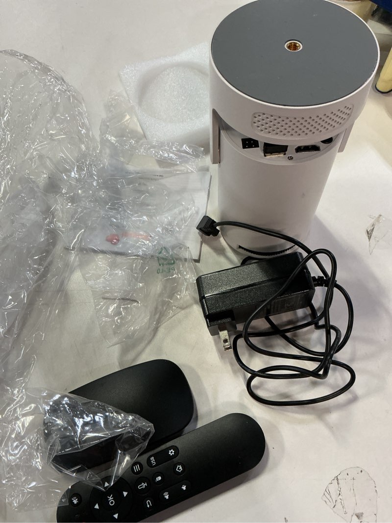 Condition photo showing Good Condition for [Built-in Apps & 2026 Upgraded] Mini Projector with WiFi 6 and Bluetooth 5.4 Support 4K 1080P Auto Keystone 180° Rotatable Projector Portable Compatibile with HDMI/TV Stick/Memory Stick/Laptop, White