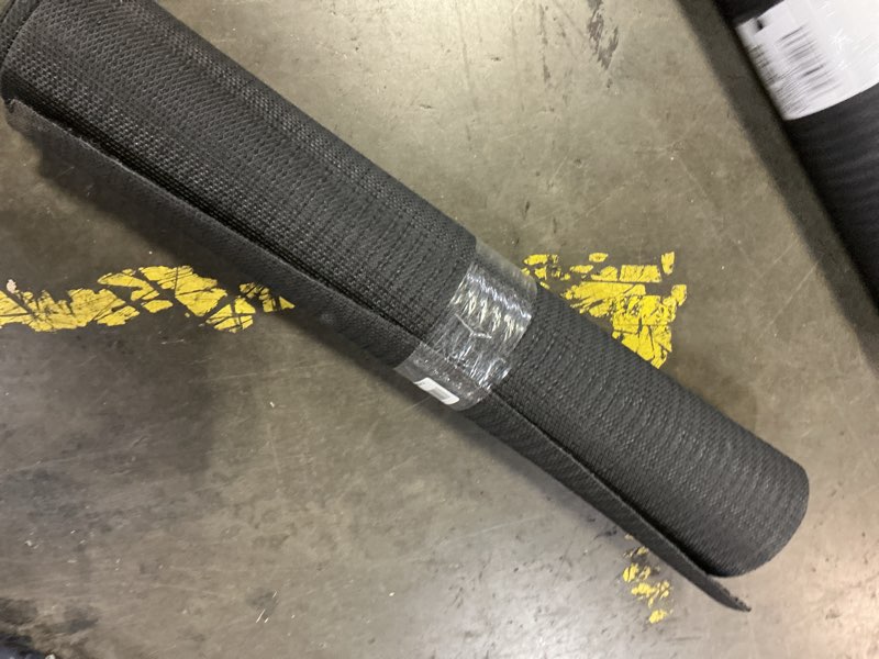 Condition photo showing Good Condition for Ottomanson Solid Design Non-Slip Rubberback 3x16 Indoor/Outdoor Waterproof Runner Rug for Hallway, Kitchen, Living Room, Garage, Patio, 2'7'' x 16', Black