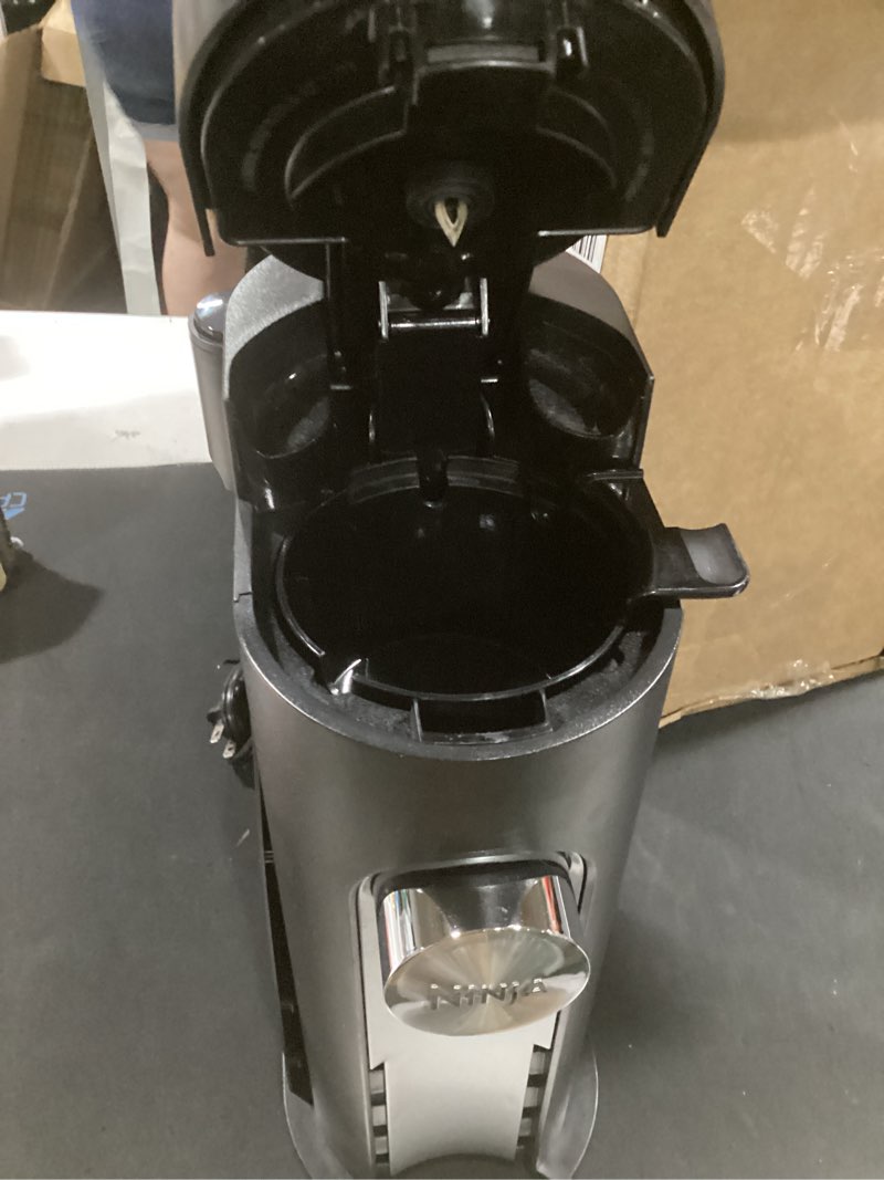 Condition photo showing As Is for (incomplete) ninja | coffee maker | single serve |brew with coffee pods & grounds| compatible with k-cup coffee pods | 4 brew styles, up to 24oz cup sizes & 56oz removable reservoir | black | pb051 standard-black