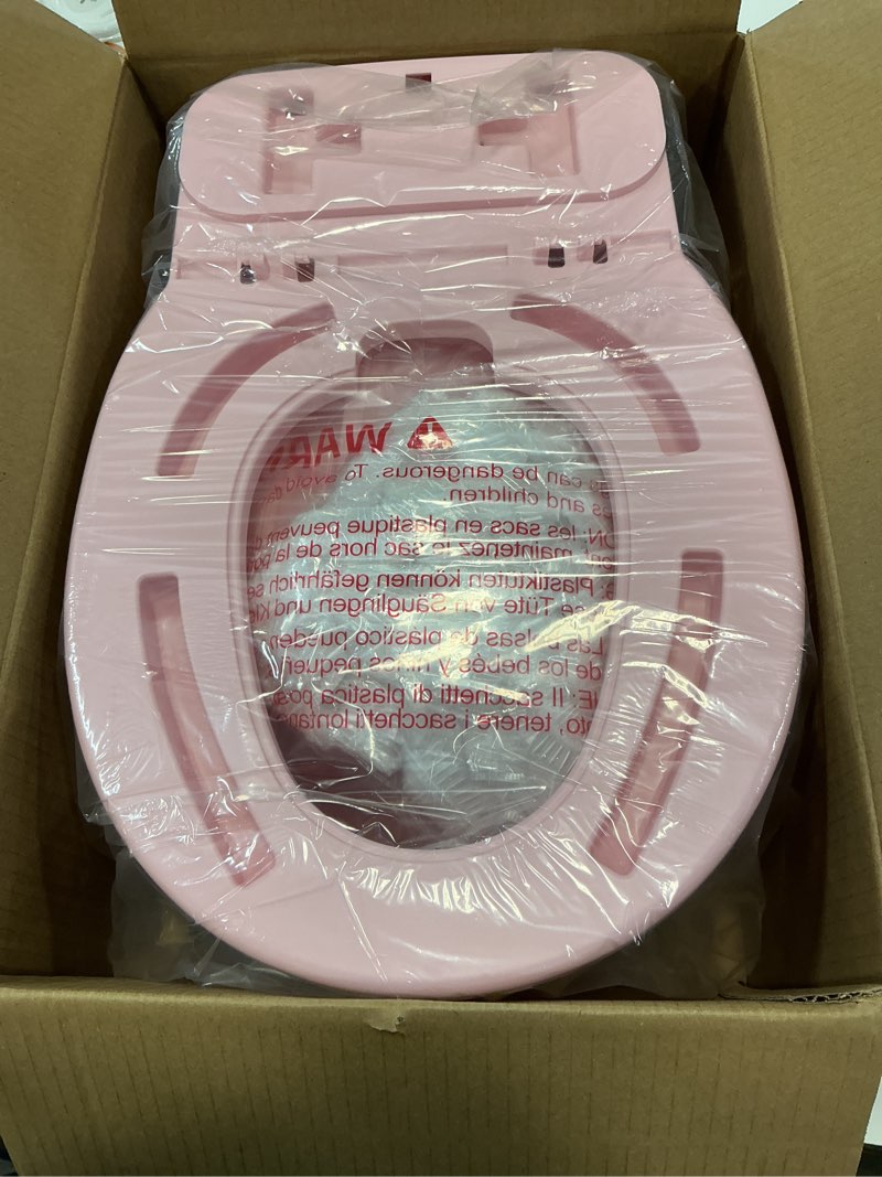 Condition photo showing Good Condition for realistic potty training toilet - flushing sounds, wipes storage, disposable liners, easy to clean for toddler boys and girls (pink)