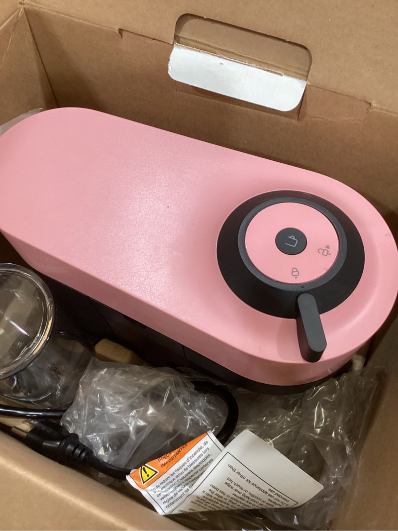 Condition photo showing Good Condition for nespresso vertuo pop+ coffee and espresso maker by de'longhi, candy pink: nespresso machine with pods, automatic shut-off