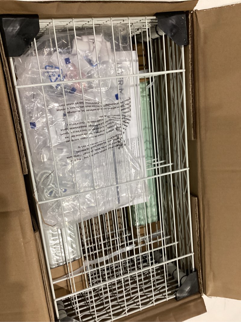 Condition photo showing Good Condition for homefort 6-shelving unit, adjustable wire shelving, metal wire shelf rack organizer for kitchen, pantry, closet, bathroom, laundry, white, 21" w x 11" d x 69" h white 21"w x 11"d x 69"h